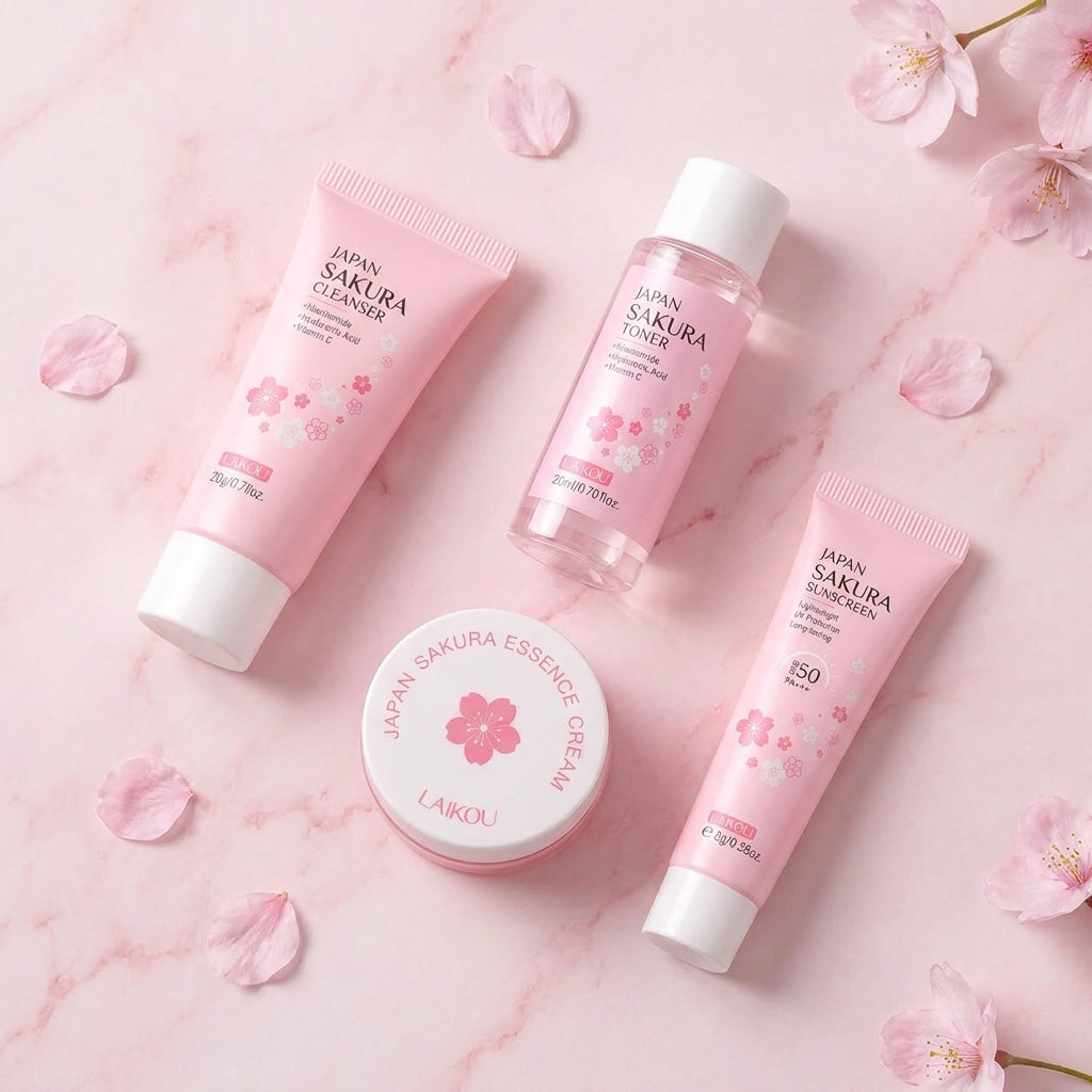 Sakura Glow Kit flatlay